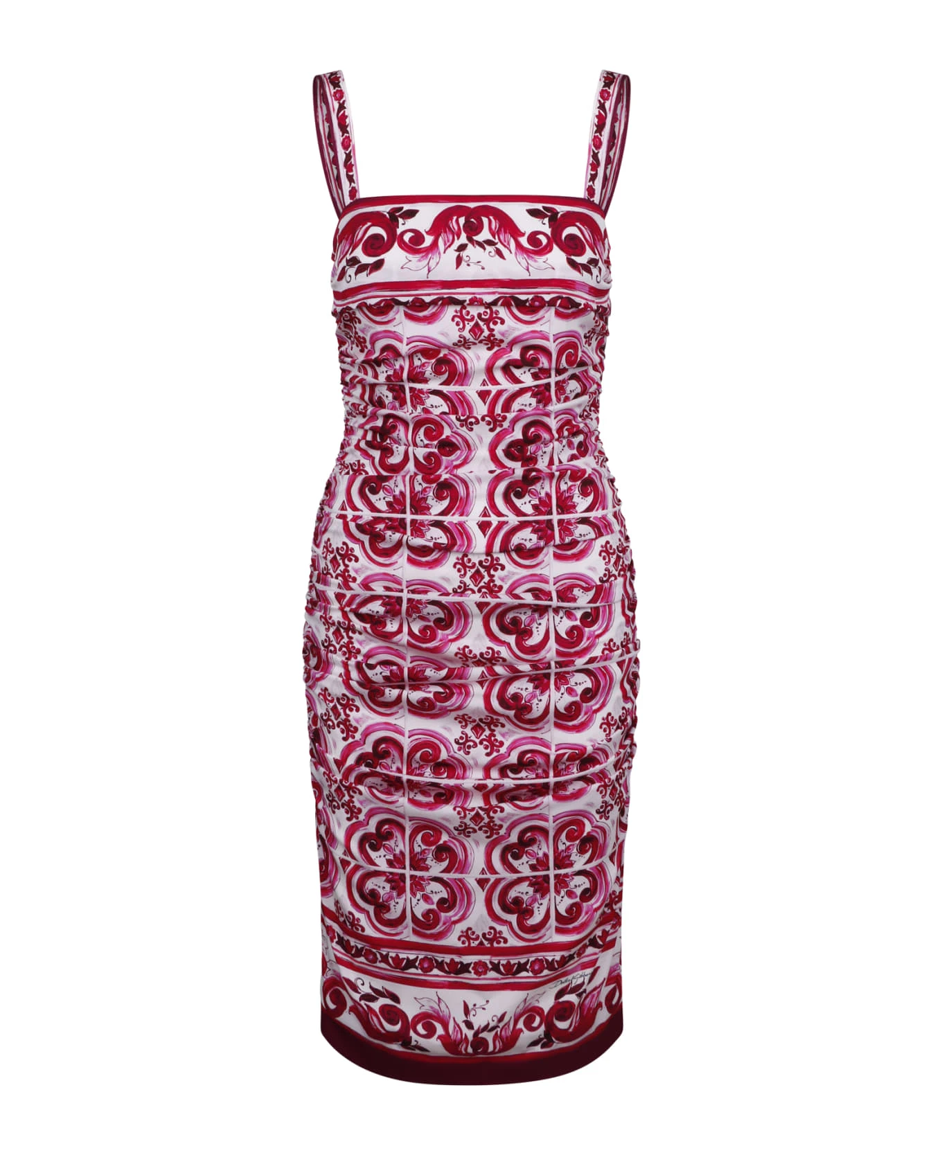 Dolce & Gabbana Majolica-print Midi Dress 1 Dolce & Gabbana Majolica-print Midi Dress