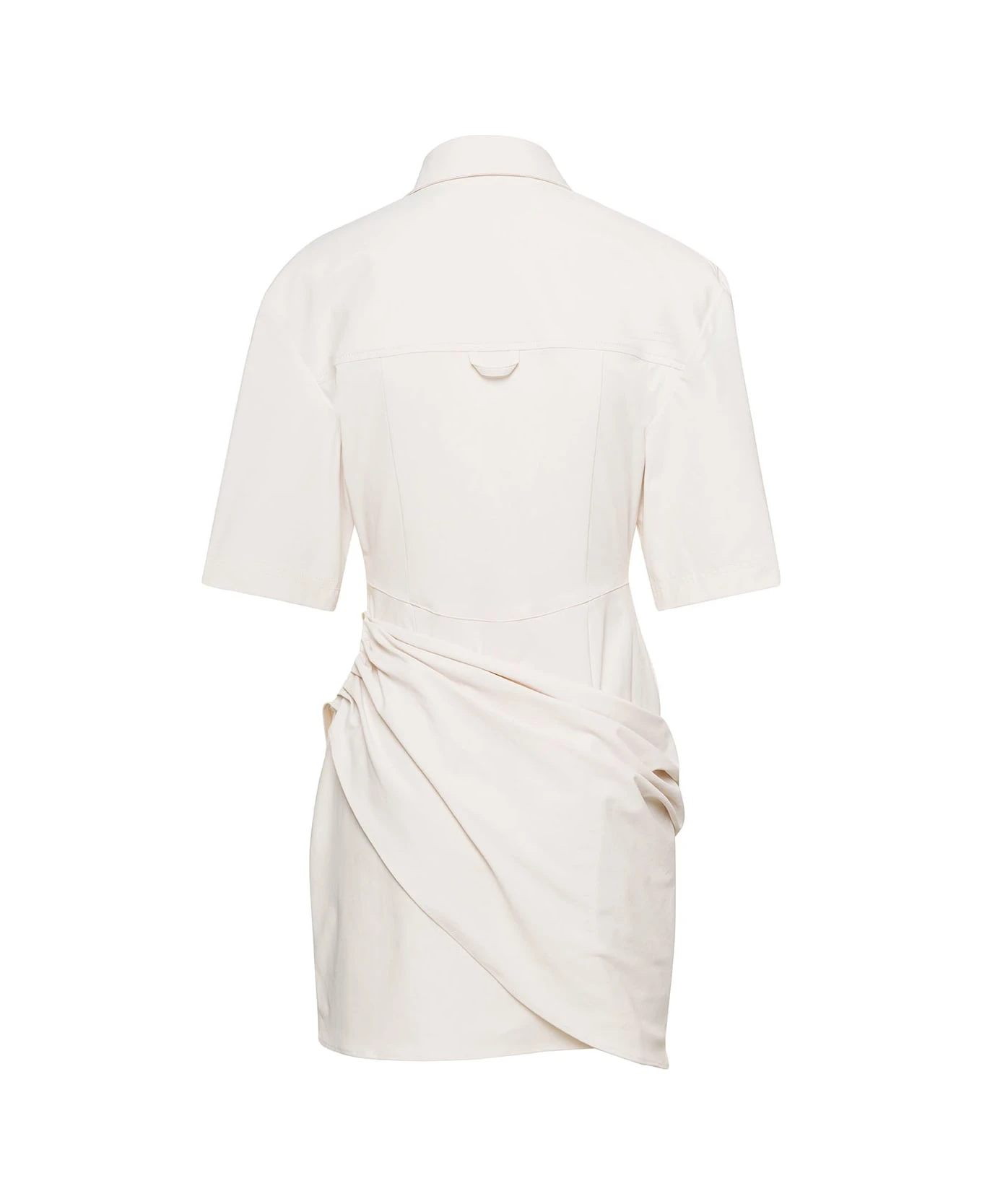 Jacquemus White Shirt Dress La Robe Camisa In Cotton Blend Woman 2 Jacquemus White Shirt Dress La Robe Camisa In Cotton Blend Woman - Image 2