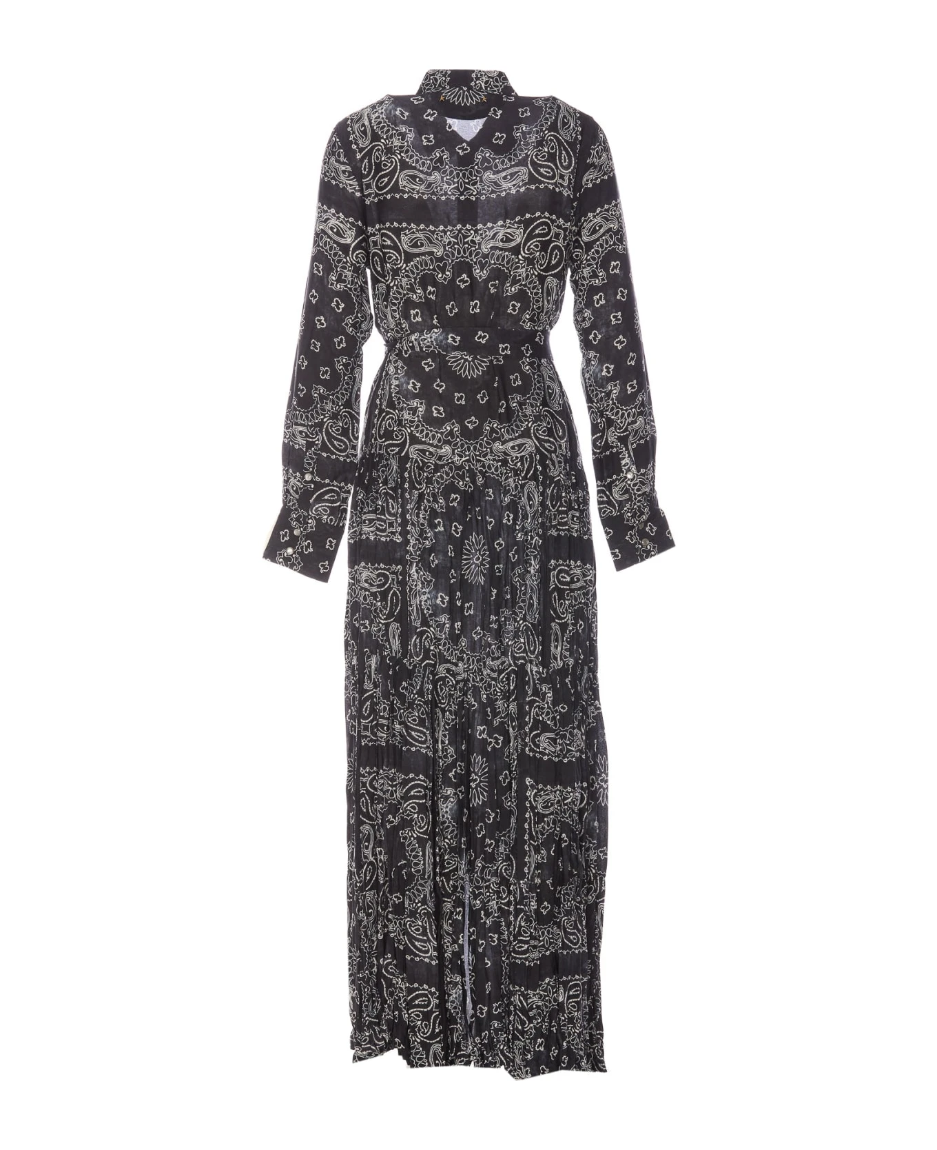 Golden Goose Logo Patch Paisley Print Long Dress 2 Golden Goose Logo Patch Paisley Print Long Dress - Image 2