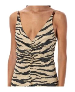 Ganni Crinkled Satin Maxi Strap Dress -Italist Store 8eeda4ccd63221e7a504dca9b25ccfd5