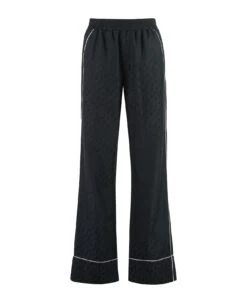 Off-White Silk Blend Trousers
