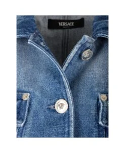 Versace Cropped Denim Jacket -Italist Store 8ff35c5eb13b1c562807c8994d43155b