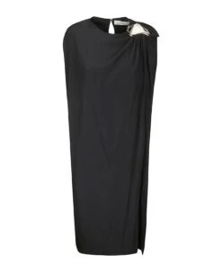 Lanvin Sleeveless Draped Knee Dress
