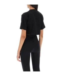 Off-White Cropped T-shirt With Off Print -Italist Store 90e07546cf73996e9388fd6a4e4ab7ce