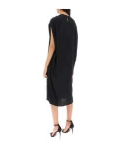 Lanvin Draped Midi Dress -Italist Store 92cdecd0780e74043241afe3a8aa1245