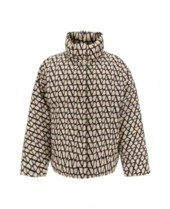 Valentino Toile Iconographe High Neck Puffer Jacket
