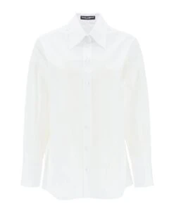 Dolce & Gabbana Maxi Shirt With Satin Buttons