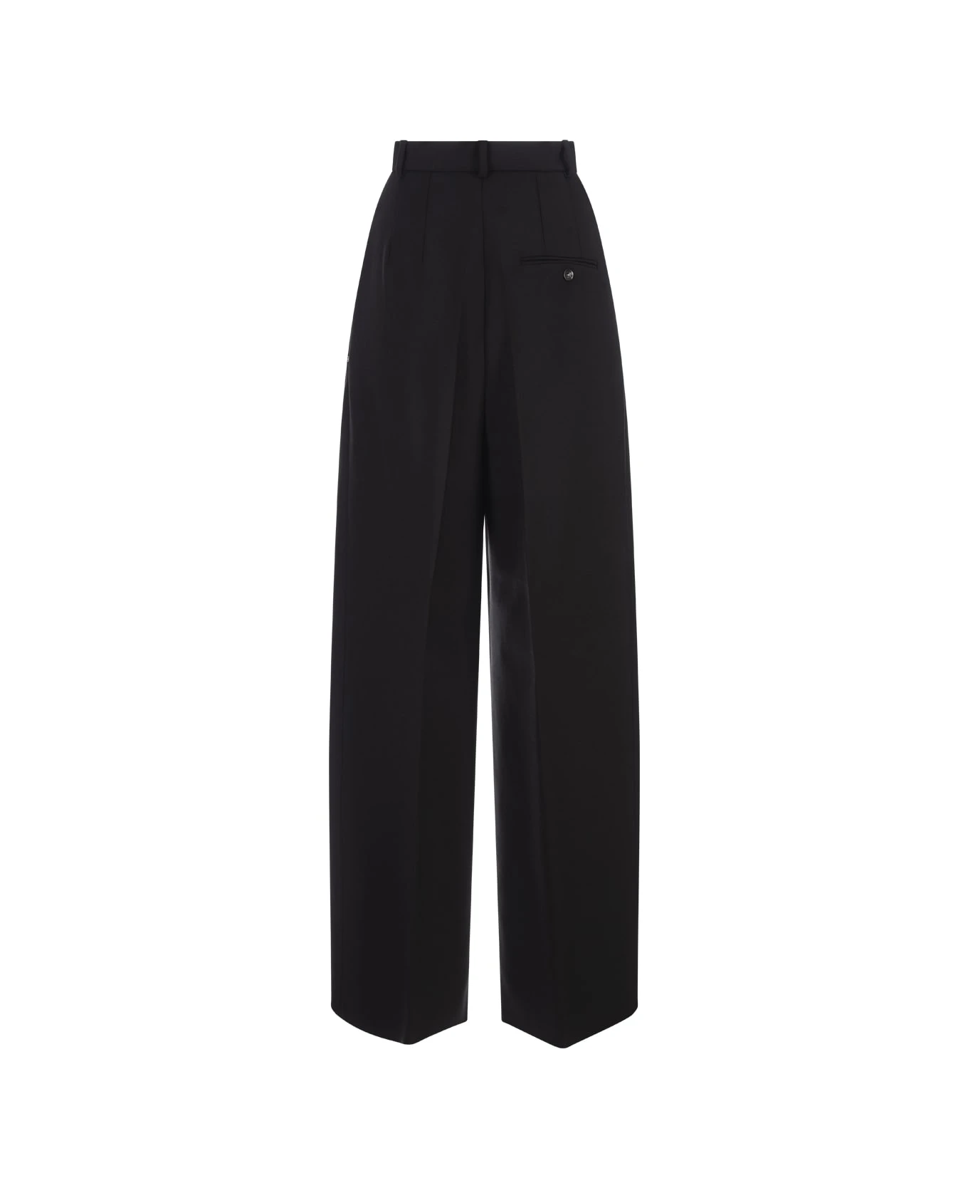 Max Mara Black Gessati Trousers 2 Max Mara Black Gessati Trousers - Image 2