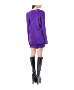 Versace Slashed Mini Dress -Italist Store 9883d97f965580ec7a5b70cbe2cfa483