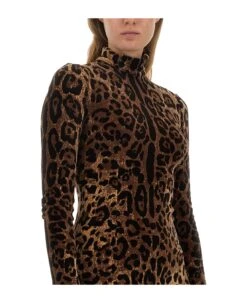 Dolce & Gabbana Dress With Animal Pattern -Italist Store 9891920224b6b9caa9ebcd0095574b04