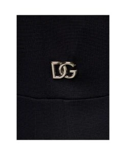 Dolce & Gabbana Midi Black Fitted Dress With Embossed Logo In Stretch Cotton Woman -Italist Store 98a14d8672492dd4731529a85e4ec914