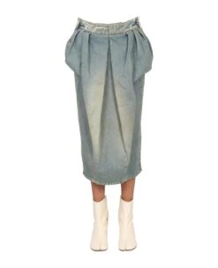 Maison Margiela Denim Ruffled Skirt