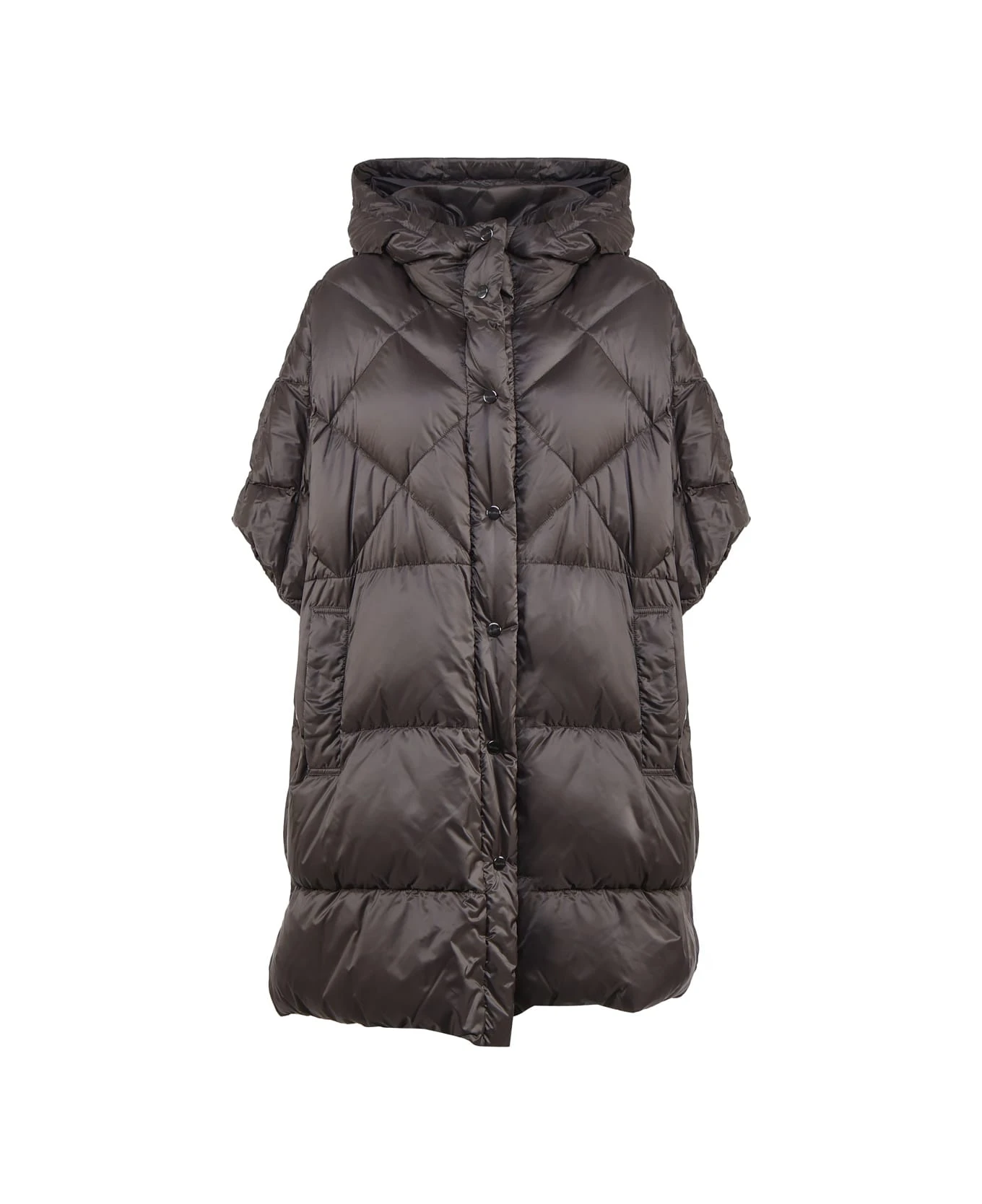 Max Mara Long Parka In Water-repellent Canvas 1 Max Mara Long Parka In Water-repellent Canvas