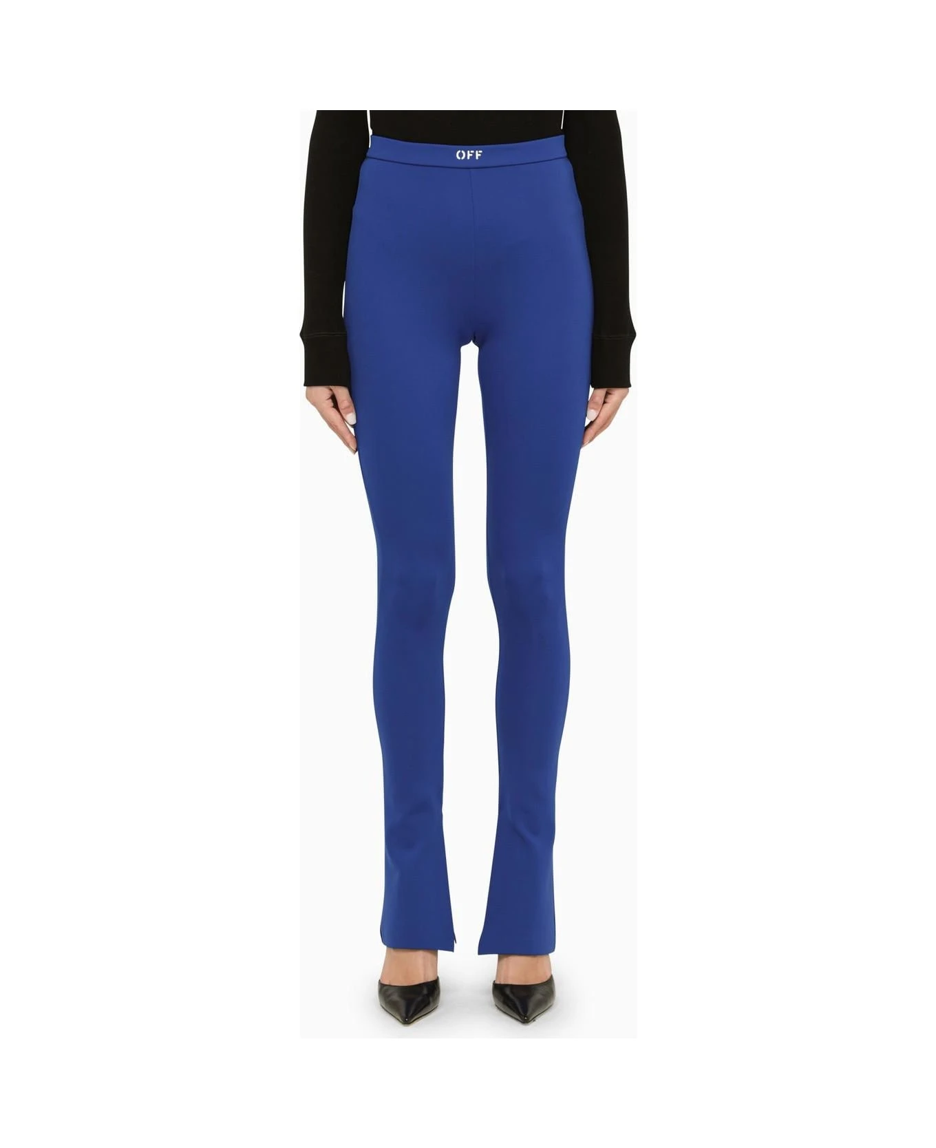 Off-White Dark Blue Flared Trousers 1 Off-White Dark Blue Flared Trousers