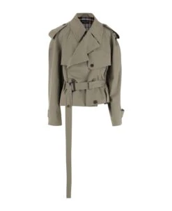 Balenciaga Cotton Twill Folded Trench Coat