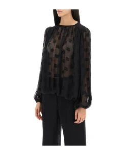 Dolce & Gabbana Dg Dévoré Satin Blouse 7 Dolce & Gabbana Dg Dévoré Satin Blouse -Italist Store 9c11d555dc3922c53add3bb073129d36