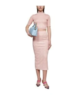 FENDI Logo Jacquard Elastic Waist Midi Skirt -Italist Store 9dd1472ce28434c68858db57bc30f18f