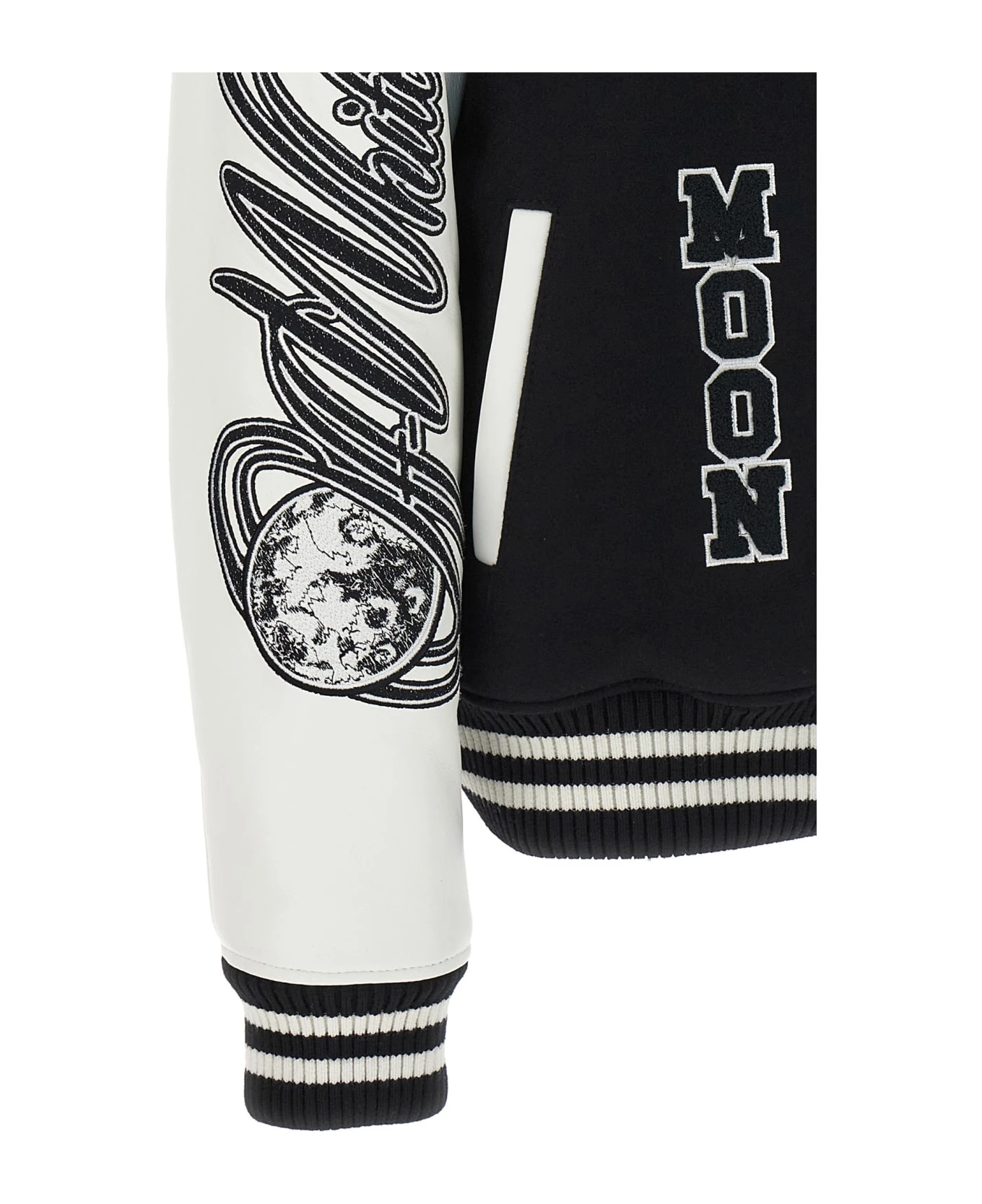 Off-White 'ow Meteor Moon Varsity' Bomber Jacket 5 Off-White 'ow Meteor Moon Varsity' Bomber Jacket - Image 5