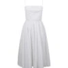 Alexander McQueen Rear Zip Pleated Flare Dress