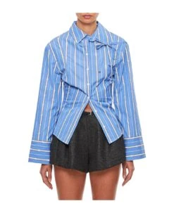 Jacquemus La Chemise Ruban Stretch Cotton Shirt