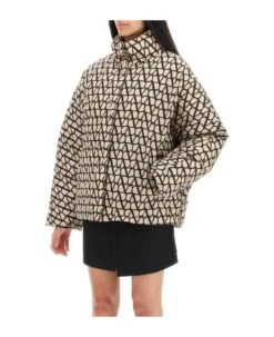 Valentino Toile Iconographe High Neck Puffer Jacket -Italist Store a32999571dd232aa9b4698739b4e76cb