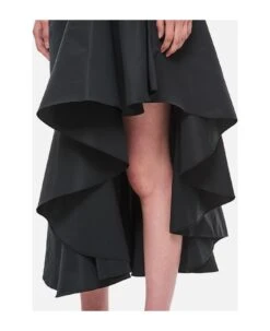 Alexander McQueen Polyfaille Rouched Midi Skirt -Italist Store a53e6bc4cd49a6b5f51b3c4553f3fd03
