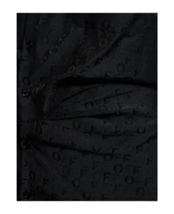 Off-White Black Silk-cotton Blend Shirtdress 5 Off-White Black Silk-cotton Blend Shirtdress -Italist Store a6178e428fb8763d162a6db01e8867b6