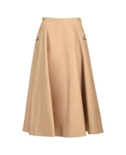 Valentino Garavani Stretch Cotton Midi Skirt