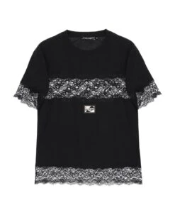 Dolce & Gabbana T-shirt With Lace Inserts