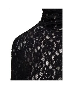 Chloé Long Black Dress With High-neck In Lace Woman -Italist Store aaa1852c10176e50b58df282cb2c0da1