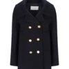 Valentino Solid Caban Coat