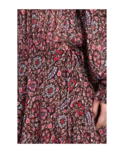 Noanne Dress In Brown Viscose -Italist Store adbdbaa85521dd9903a330da1e3ff41c