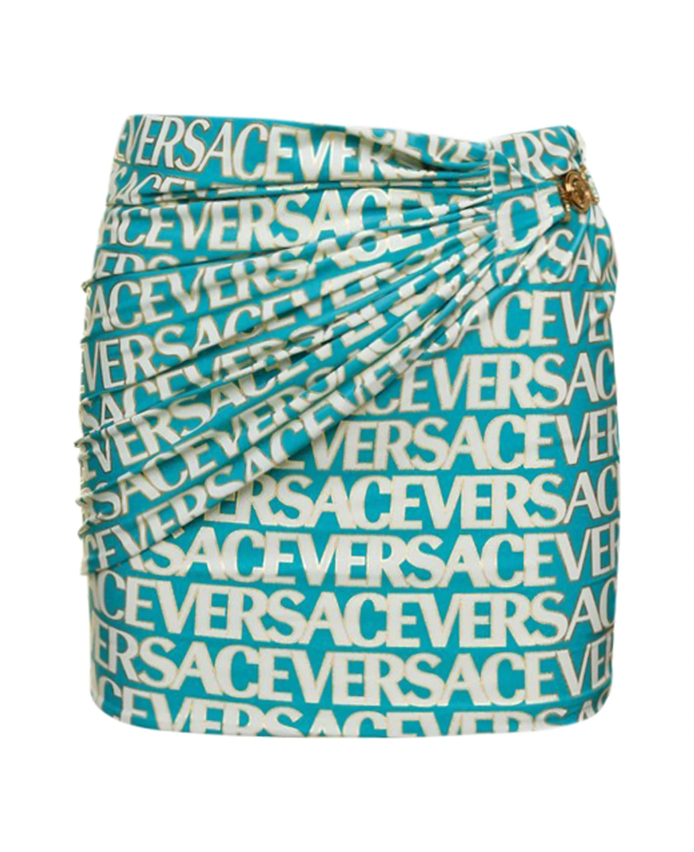 Versace Pareo Skirt Lycra Vita Recycled Logomania Print Gold Outline Lamina 1 Versace Pareo Skirt Lycra Vita Recycled Logomania Print Gold Outline Lamina