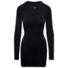 Balenciaga Mini Tight Black Dress With Contrasting Logo Print At The Front In Stretch Polyamide Woman