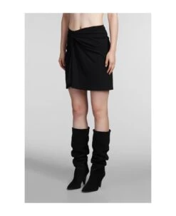 Natacha Skirt In Black Viscose -Italist Store b08083ad83f862800764e2dee0fb2db9