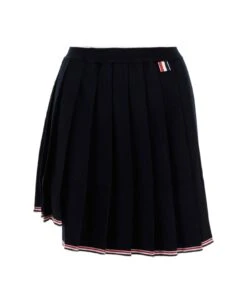 Wool Blend Pleated Skirt