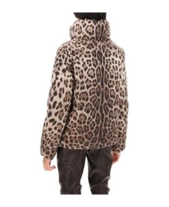 Dolce & Gabbana Leopard Print Short Puffer Jacket -Italist Store b10c7ad4478437349b4594d53565c3de