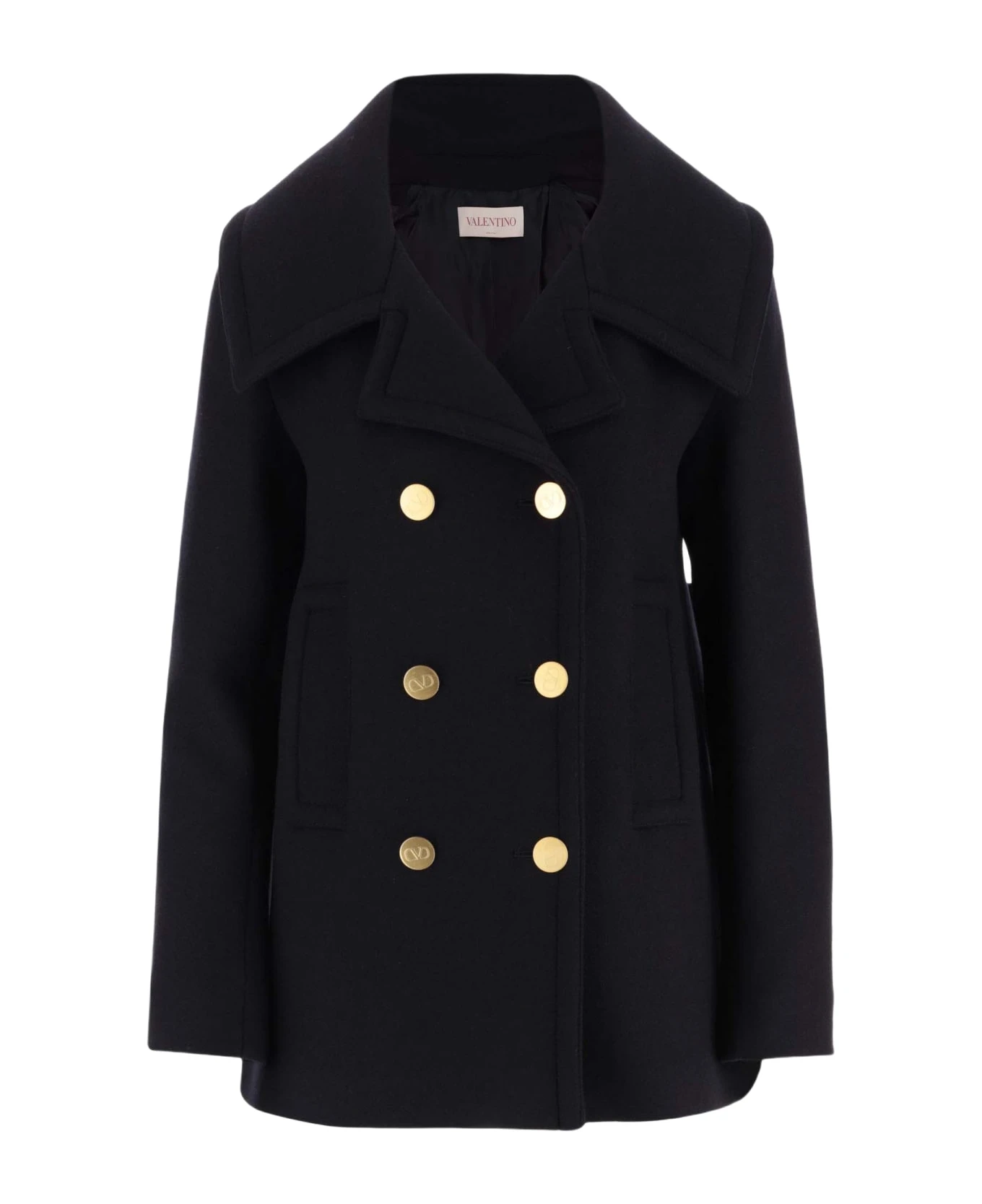 Valentino Wool Blend Double-breasted Coat 1 Valentino Wool Blend Double-breasted Coat