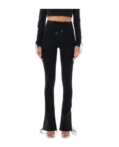 Off-White Lace-up Split Leggings
