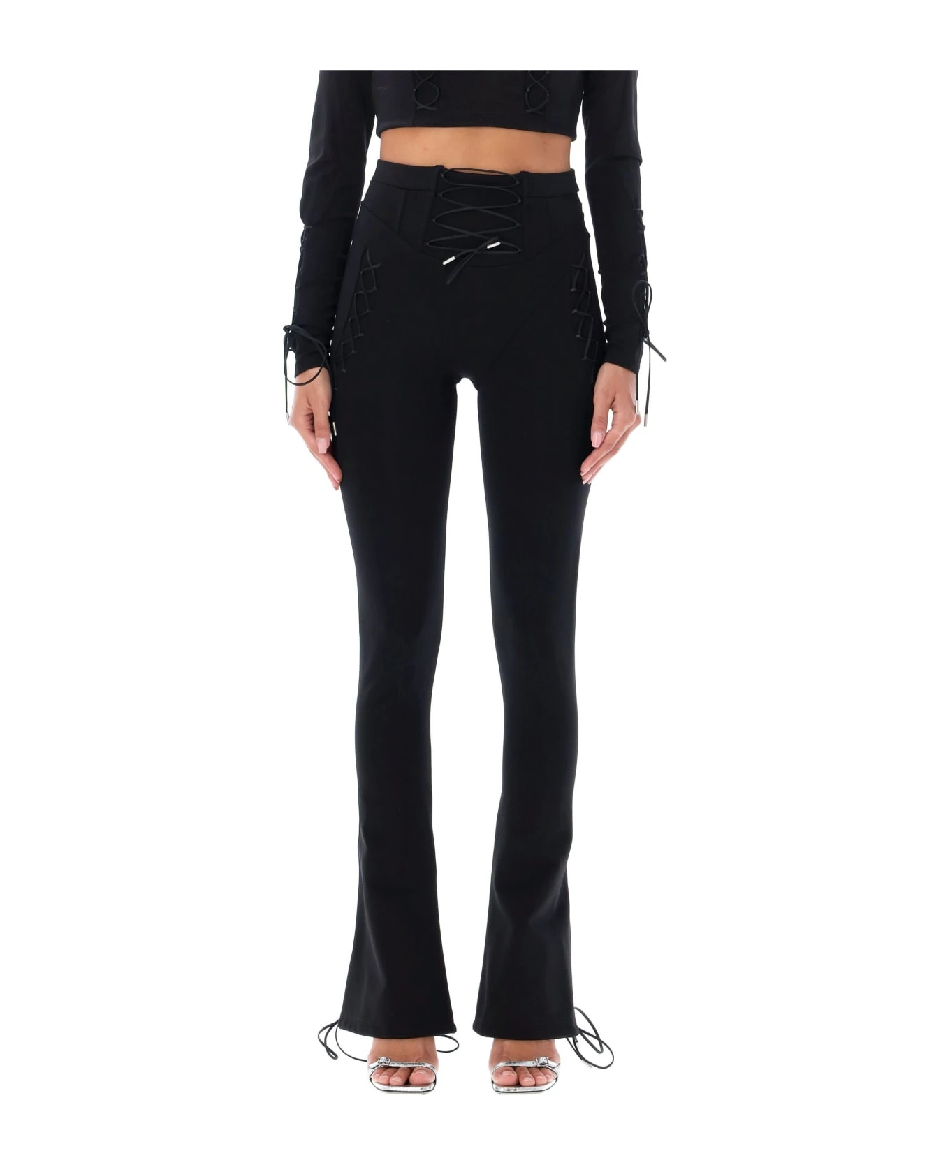 Off-White Lace-up Split Leggings 1 Off-White Lace-up Split Leggings