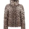 Dolce & Gabbana Leopard Print Short Puffer Jacket