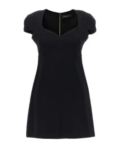Versace Heart-shaped Neckline Dress