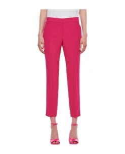 Alexander McQueen Viscose Crepe Cigarette Trousers