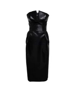 Maison Margiela Back Sleeveless Bustier Midi Dress In Acetate Woman