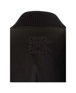 Off-White Oversized Bomber Jacket With Arrow Motif -Italist Store b90d101d414351a90f253c4268bd32e8