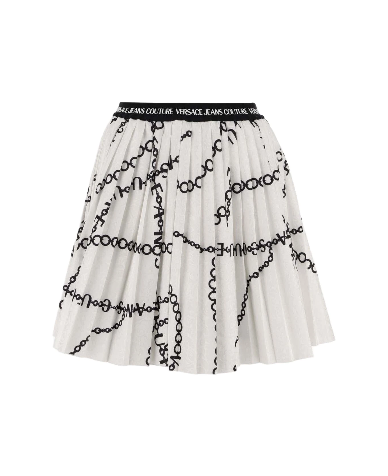 Versace Jeans Couture Pleated Necklace Skirt 1 Versace Jeans Couture Pleated Necklace Skirt