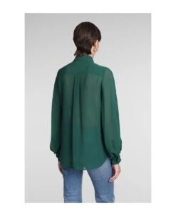Chloé Blouse In Green Silk -Italist Store bbf69a591923b57a125ce7ea9c83bdb1