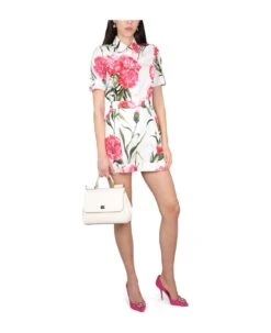 Dolce & Gabbana Short Jumpsuit With Carnation Print 6 Dolce & Gabbana Short Jumpsuit With Carnation Print -Italist Store bdbd1397429053626209a7da279cbf3a