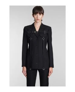 Off-White Blazer In Black Polyester