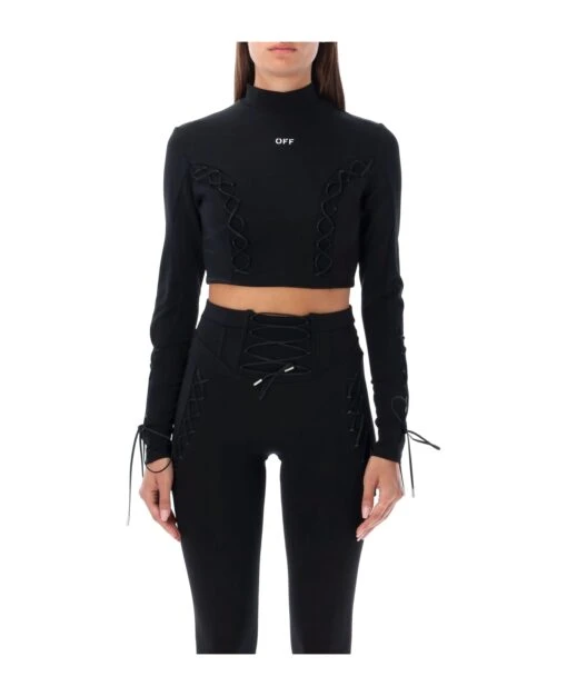Off-White Lace-up L/s Turtleneck Top -Italist Store be56c511adda5e9e3ccd2952cf7afed2